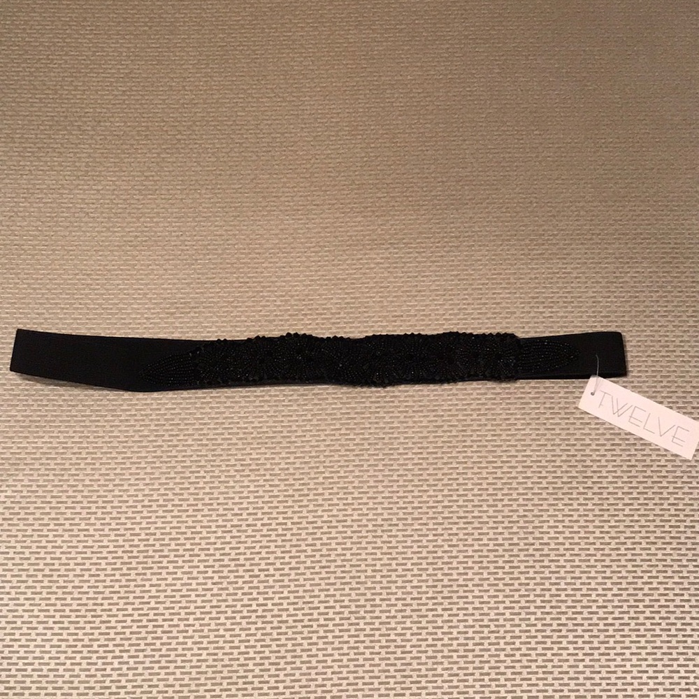 Twelve Sequin Embellished Elastic Belt - Brand New